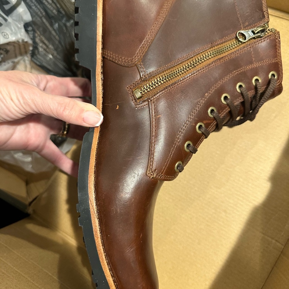 Timberland Men's Kendrick Rich Brown Leather Boots size 10- brand new never worn - Picture 3 of 9